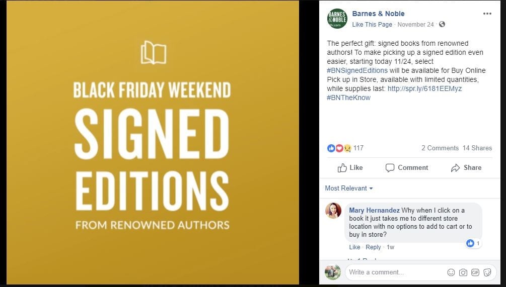 Barnes & Noble Black Friday Social Activations