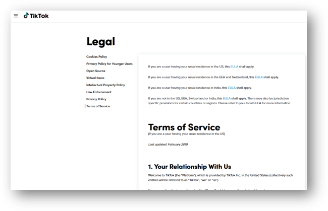 TikTok Terms of Service
