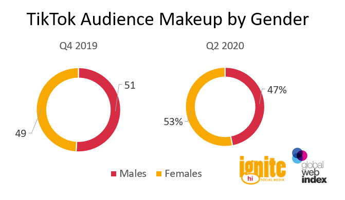TikTok Audience Demographics by Gender 2020