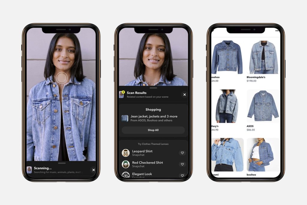 Snapchat Scan and Shop Feature Example