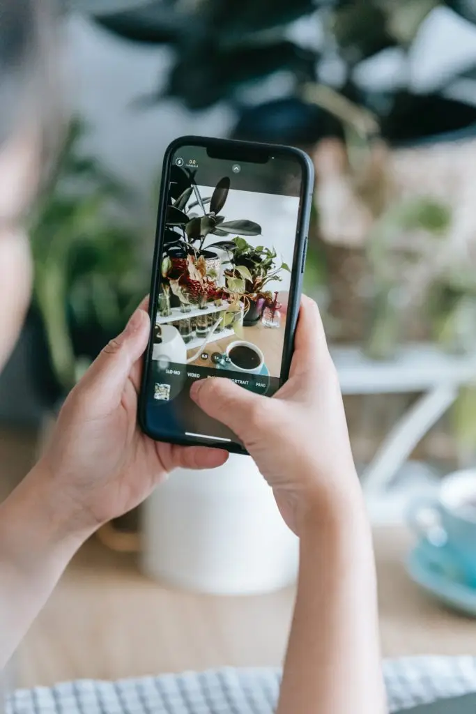 taking photos on smartphone