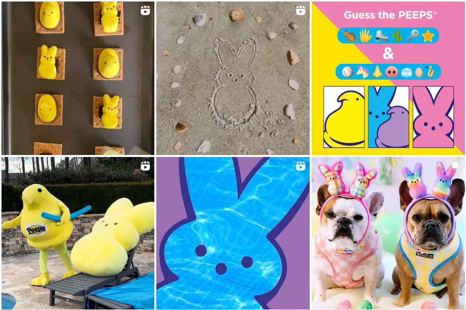 screenshot of peeps instagram account
