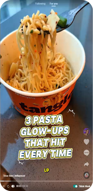 Influencer content example